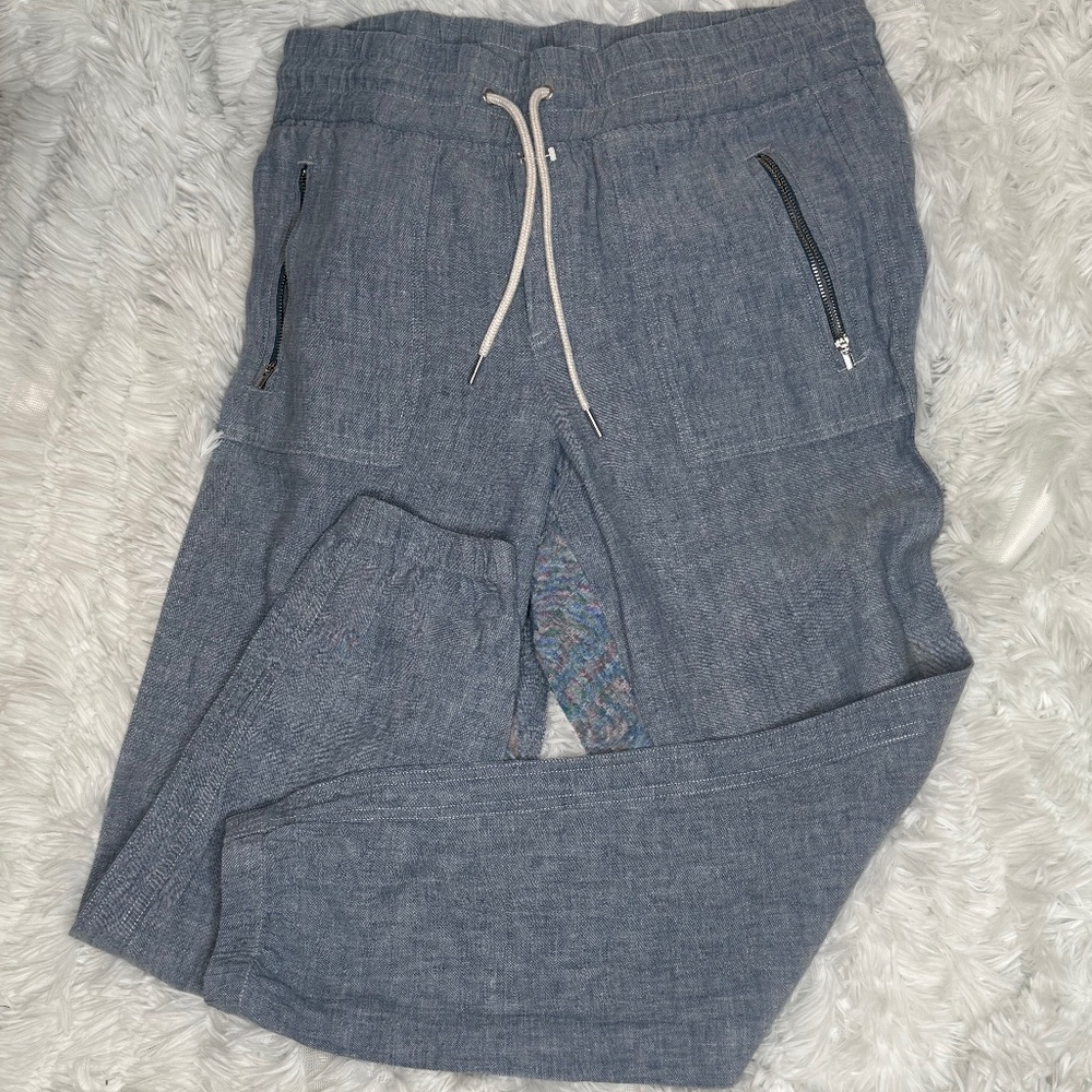 Athleta Heathered Gray Drawstring Jogger Pants